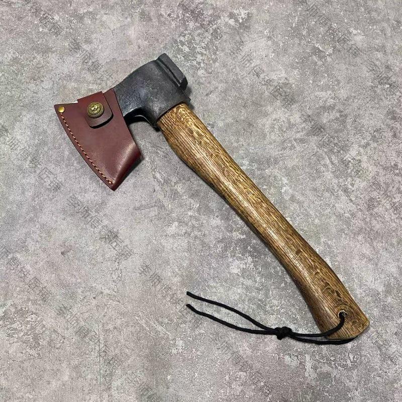 All-Steel Survival Axe: Forged for Chopping, Deboning, and Wood Cutting