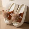Fashion Cute Cartoon Cow Women Slippers Comfortable Platform Spring Couple Home Slippers Ladies Fashion Linen Indoor Slipper Wholesale