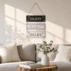 Wooden Hanging Sign Wall Decor for Home Rustic Farmhouse Style Decorative Plaque for Living Room Bedroom Outdoor Use with Rope Hanger