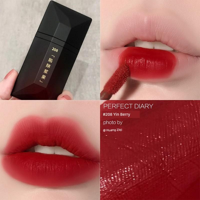 Perfect Diary Wave Light Lipstick Lip Glaze 306 Student Edition Lipstick Big Brand Authentic 304 Long-Lasting Non-Transferable Lipstick