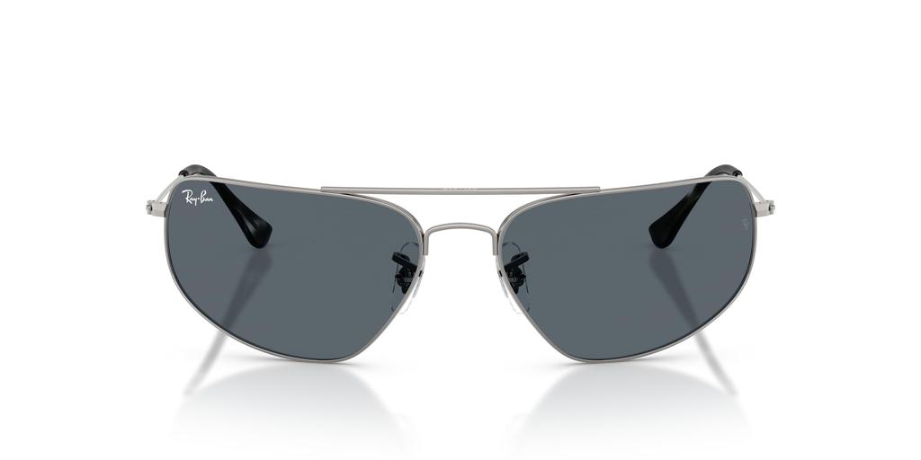 lens width 0RB3780 Ray-Ban sunglasses, unisex, frame/gunmetal, lens/crystal blue-gray, 63mm,