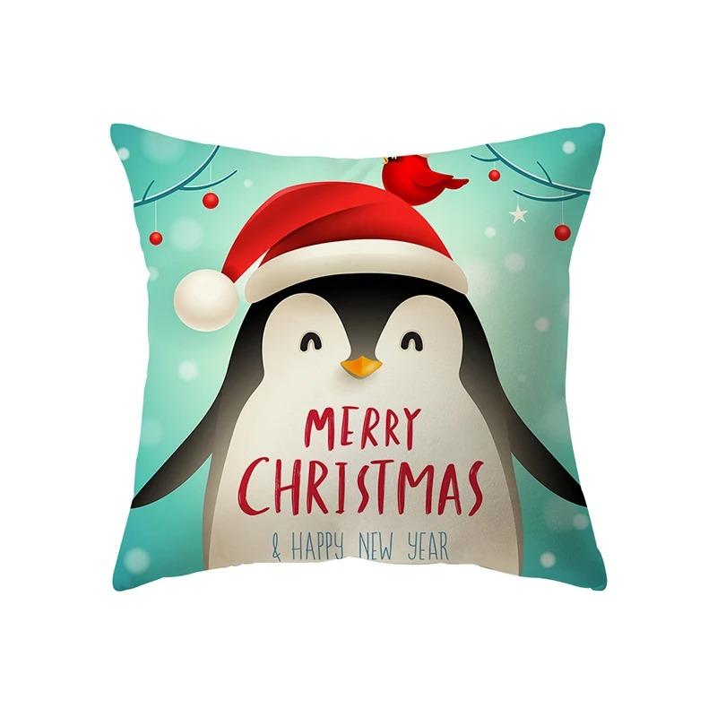 Christmas Themed Pillowcases Car Accessories Office Santa Claus Living Room Sofa Home Pillowcases
