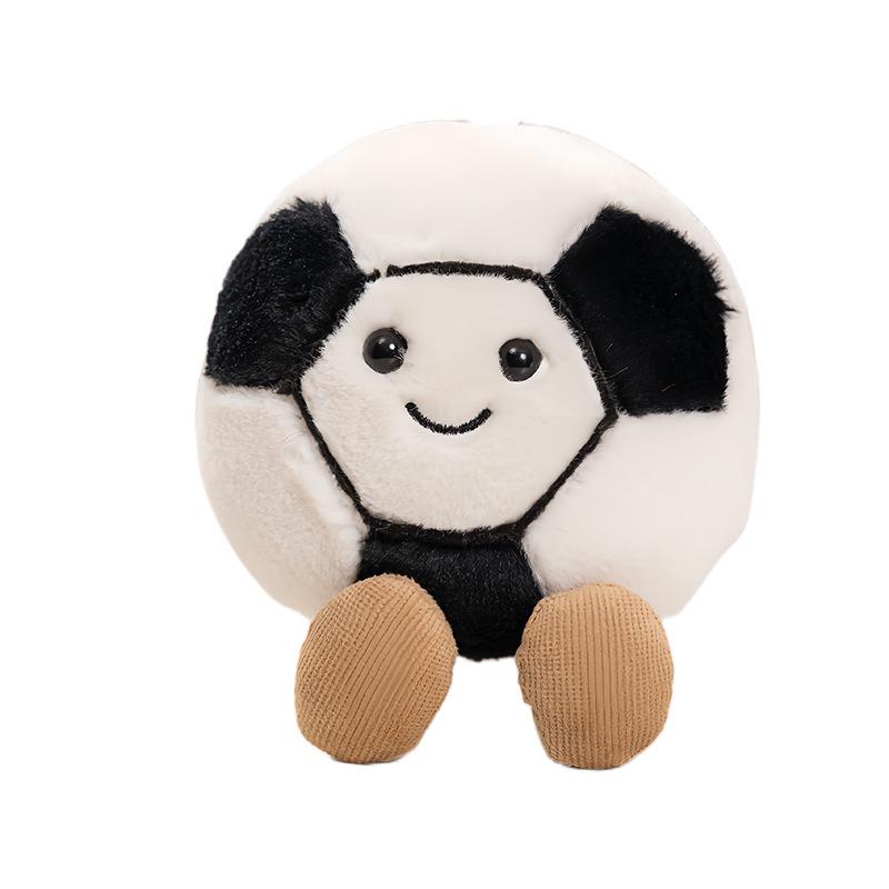 Cross-Border Sports Plush Figurines: Cartoon Football, Basketball, Tennis, Baseball, Billiards Dolls - Fun Gifts for Kids