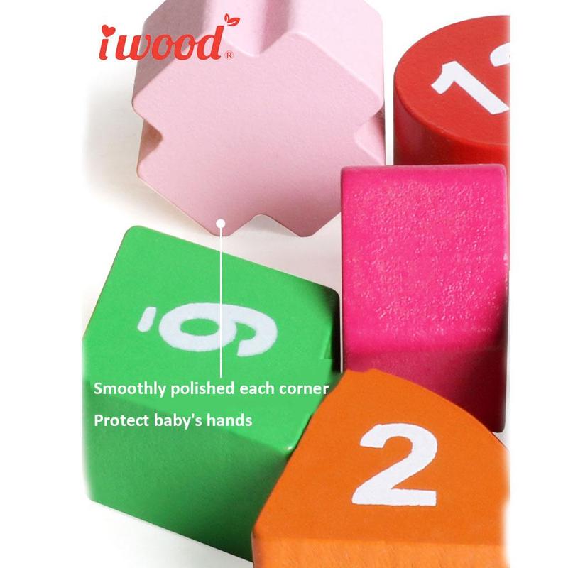 Building Block Clock Toy for Children / Digital Educational Early Learning Toy / Time Recognition Bead Set