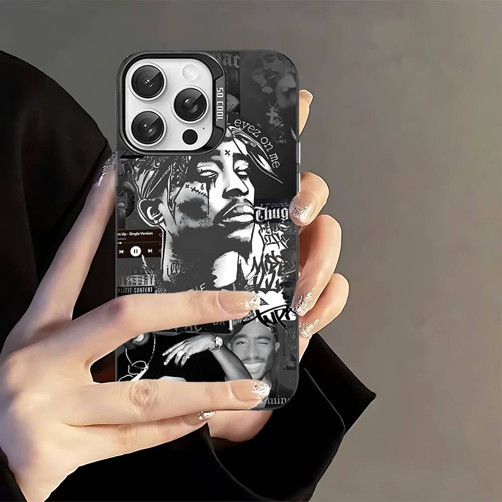 2Pac Hip Hop Singer Phone Cases For IPhone 17 16 15 14 13 12 11 Plus Pro Max Pro Color Matte Cover