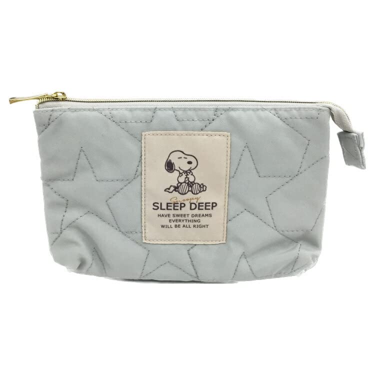 

Kamio Japan Snoopy W Flat Pouch Peanuts Pouch Cosmetic Pouch Accessory Case Good Night 077904