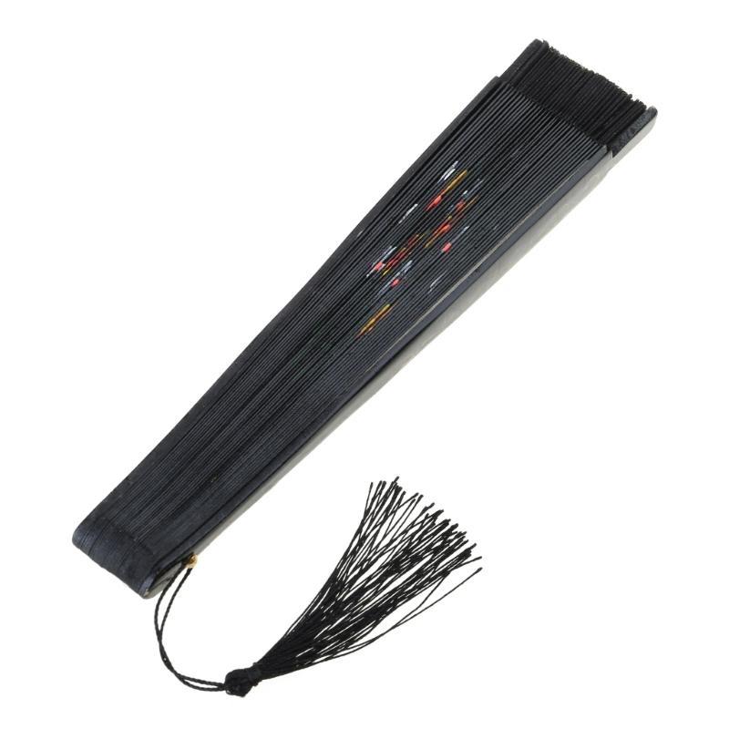 Spanish Performances Fan, Double Sided Silk Fan with Beautiful Flower Folding Fan for Various Occasion