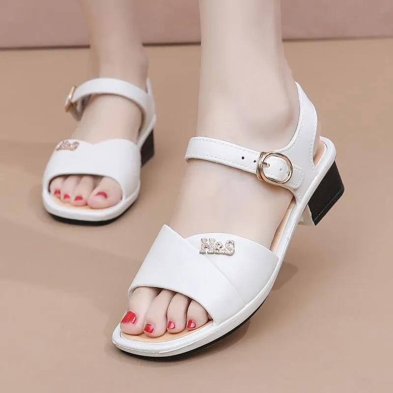 sandalias women fashion white peep toe high quality spring & summer sandal shoes lady cool black rubber anti skid shoes ab547
