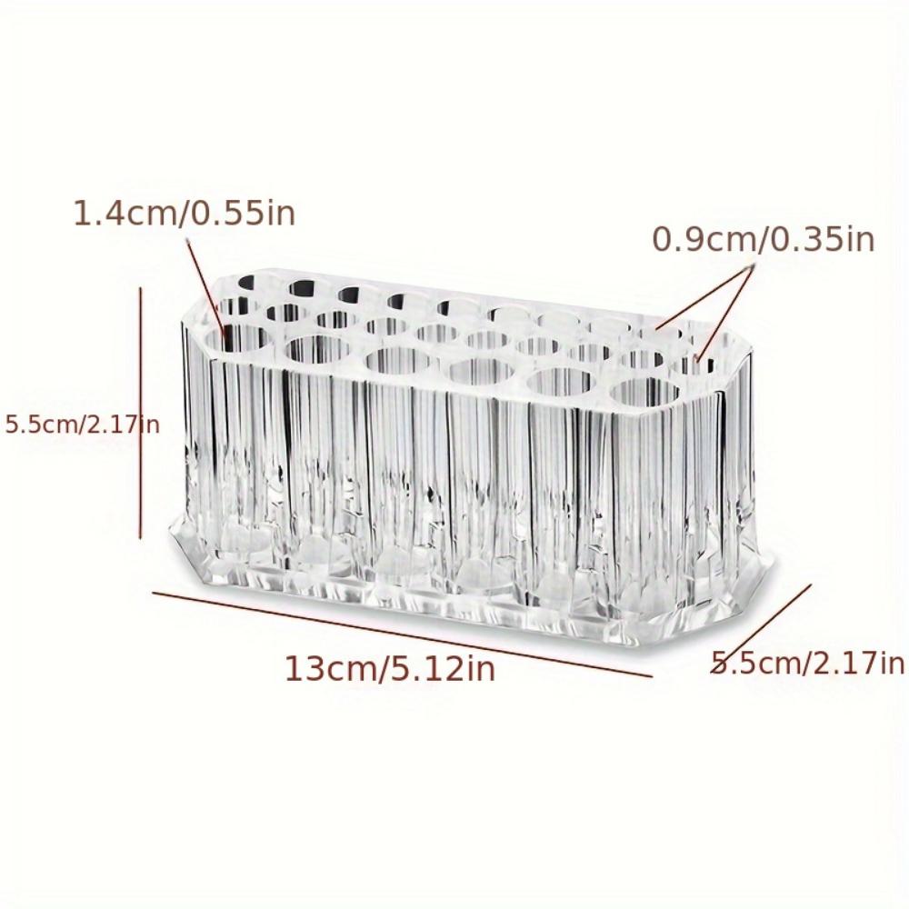 Maniküreständer mit 26 Löchern, transparenter Stifthalter aus Acryl, minimalistische Aufbewahrungsbox für Maniküre- und Make-up-Pinsel, Aufbewahrungsbox für den Schreibtisch, Aufbewahrungsbox für Make-up.
