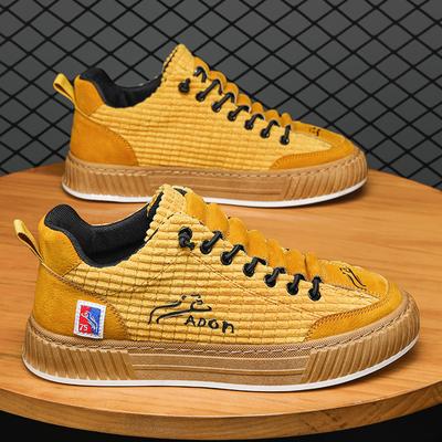 Herrenschuhe Cord-Stoffschuhe Sportbrettschuhe Alte Peking-Stoffschuhe Offener Schuh