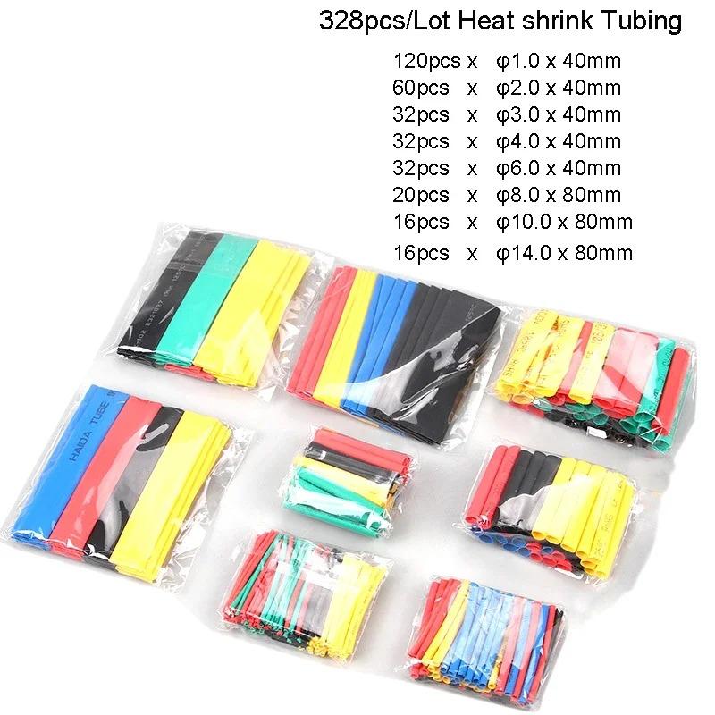 127/164/328/560/650/800PCS Heat Shrink Tube Shrinking Assorted Polyolefin Insulation Sleeving Wire Cable Sleeves Wrap
