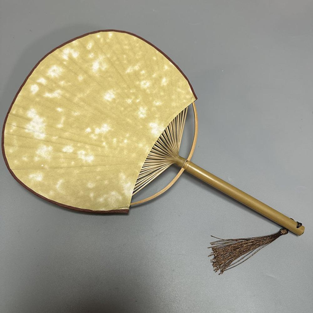 Paper Hand Painted Fan with Tassels Chinese Style DIY Fan Art Crafts Gift Blank Hand Fan  Dance