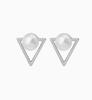 Korean Elegant Triangular Pearl Stud Earrings