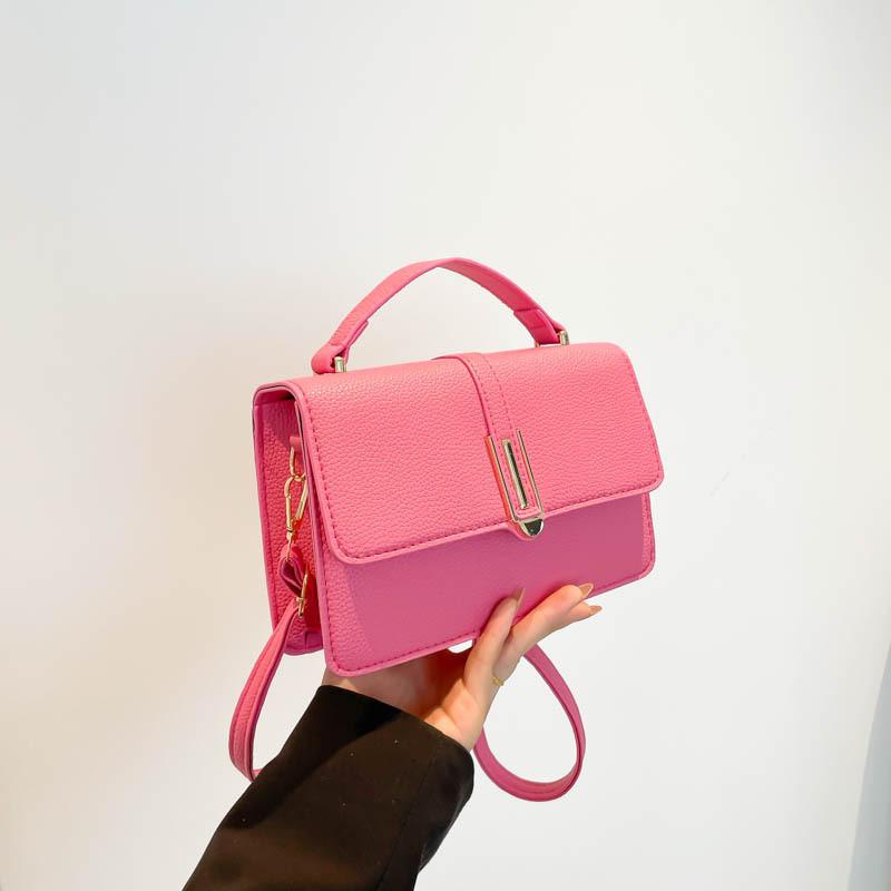 Contemporary Women s Small Square Crossbody Bag In Black Pink White And Fuchsia Sleek Design For Street Style маджента