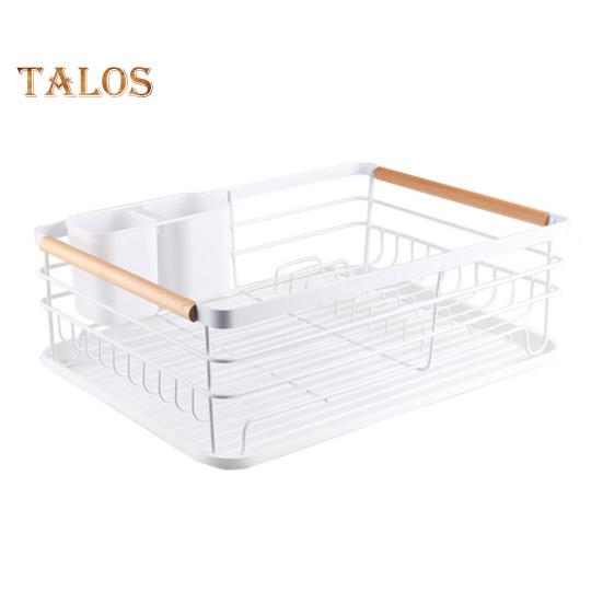 

Стойка для хранения с дренажным поддоном, полая конструкция, съемный поддон для сбора капель, высокая несущая способность, полка для хранения кастрюль и сковородок белый