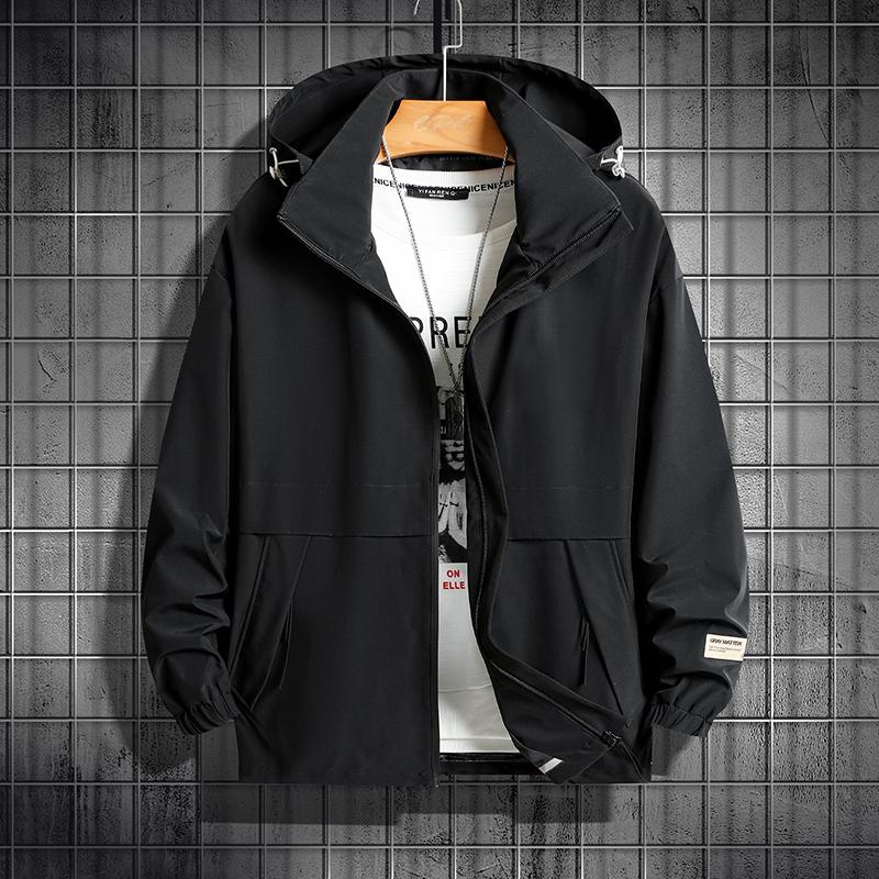 M-8XL Plus Size Masculino Com Capuz Esportivo Jaqueta Casual Casaco De Trabalho