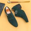 Men's shoes large size 46 leather shoes fashion platform casual leather shoes hairstylist trend retro high heel pointed leather shoes
