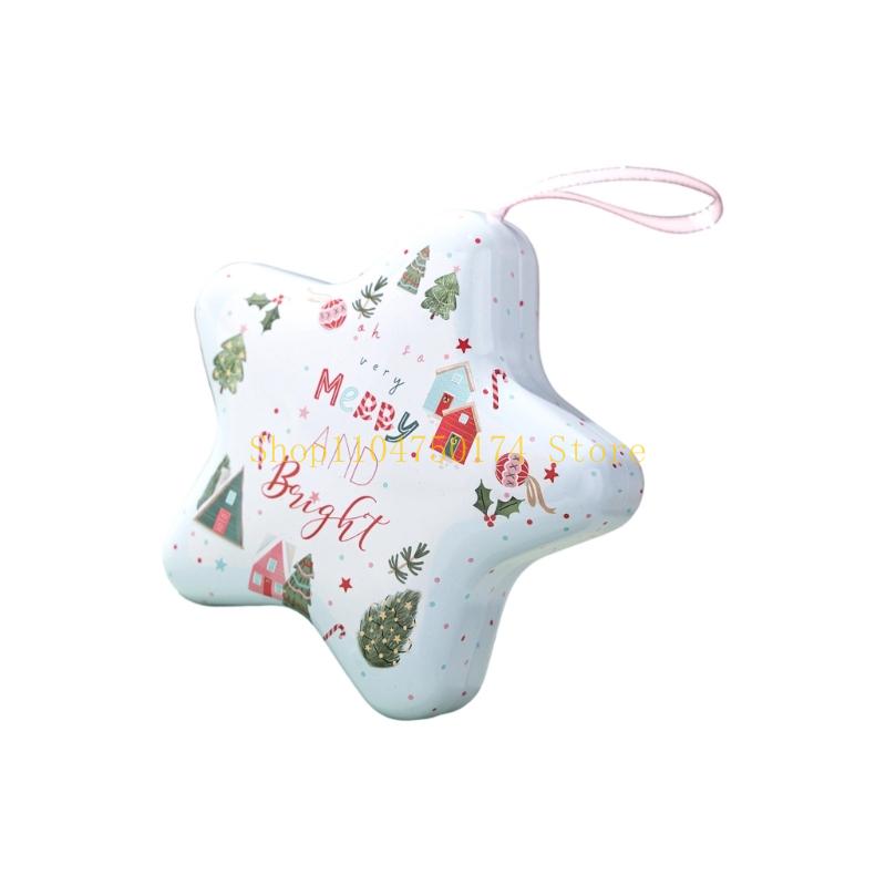 Festival Christmas Tin Storage Box With Solid Lanyard For Holiday Decorations Gift Packaging Organizing Small Items top sale