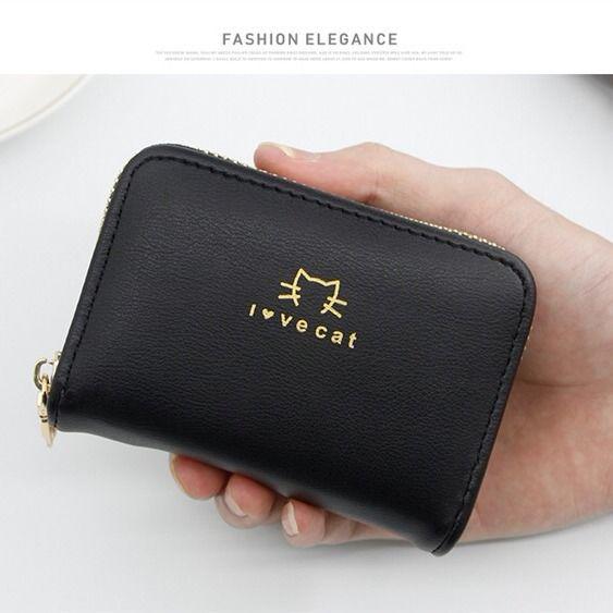 Women's Zipper Card Holder - Multi-Card Slot, Large Capacity, Mini Coin Purse
