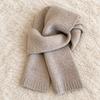 Solid Color Pure Wool Scarf Skin-Friendly Neck Warmer Wrap Wool Knitted Scarf  Autumn Winter