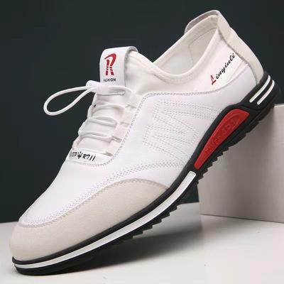 Herren Freizeitschuhe aus Leder Frühling Mode Bequem Rutschfest Erhöhend Herren Lässig Büro Business Formell Outdoor Sportschuhe