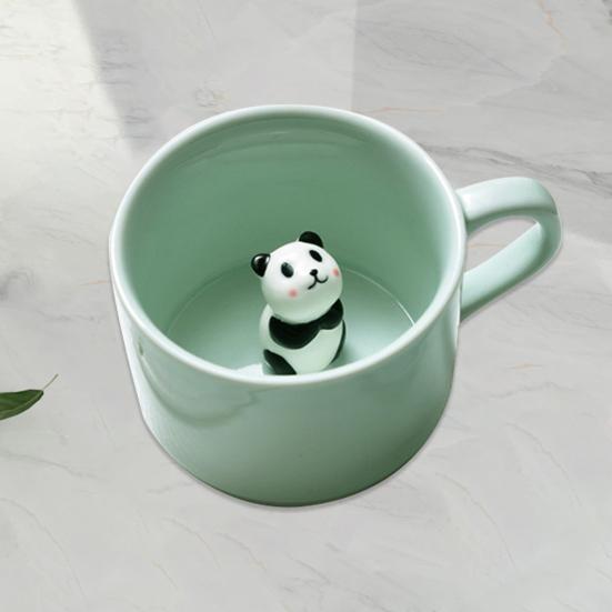 Hrnek na vodu s 3D efektem Nádherná keramická kreativní dekorace Animal Decor Milk Cup Home