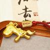 Vintage Lucky Horse Bag Pendant Wealth Weaving Key Chains Chinese Zodiac Key Ring  Jewelry Gift