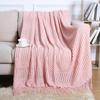 Nordic Tassel Sofa Throw Blanket - Air Conditioning Nap & Hotel Bed Runner, Summer Bed Flag, Bed End Blanket