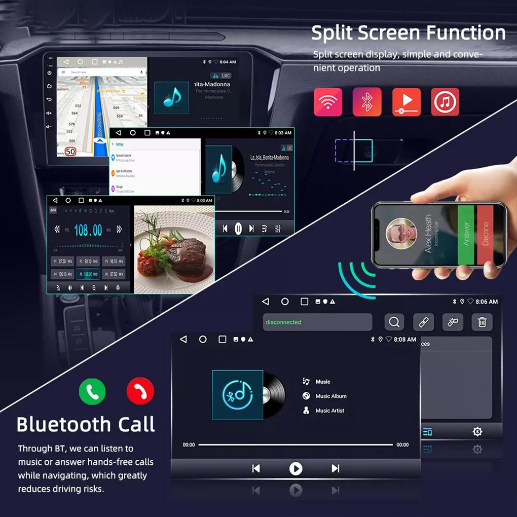 Enjoy Seamless Connectivity In Car Car Radio S Car-play Capability Mirror Link FunctionAndroid