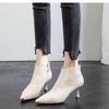 2025 Autumn/Winter Patent Leather Stiletto Ankle Boots - Women's High Heel Pointed Toe Versatile Fashion