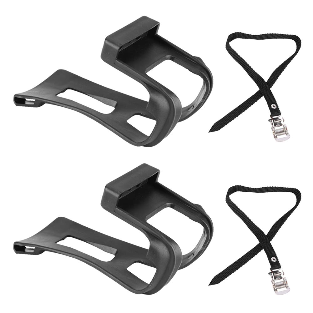 1 Set of Bicycle Pedal Foot Fender Toe Pedal Clips Straps for Fixed Gear and Road Bikes Non-Slip &