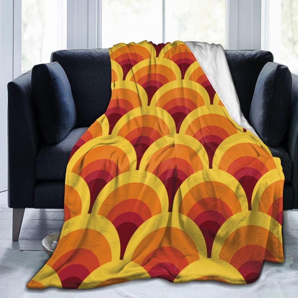 Geometry Fleece Throw Blanket Ultra Soft Cozy Modern Geometric Flannel Blanket for Sofa Couch Bed Chair Camping Travel Or Dorm