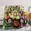 Demon Slayer Tanjiro Print Flannel Blanket, Ultra Soft High Quality All Seasons Warm Throw, Home Decor Cozy Blanket, Perfect Christmas Gift
