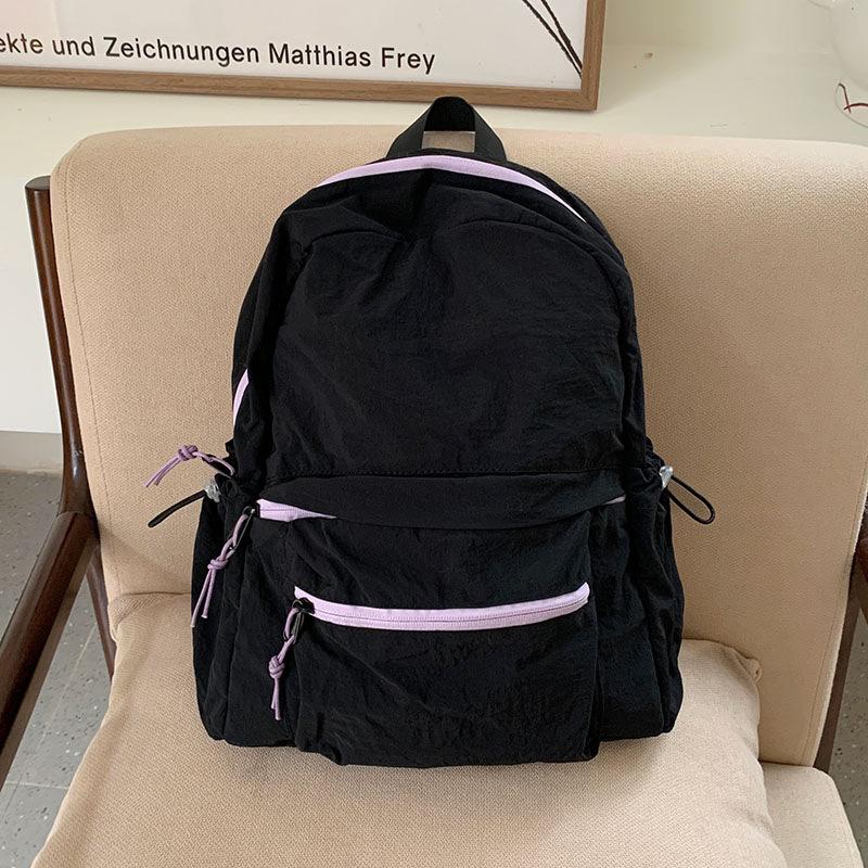 Korean Version of Fresh Girl Simple Schoolbag Backpack Casual Light and Versatile Commuting