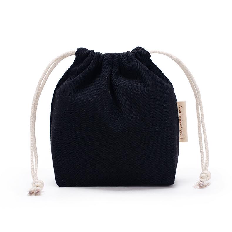 Custom Mini Colored Canvas Drawstring Storage Bag
