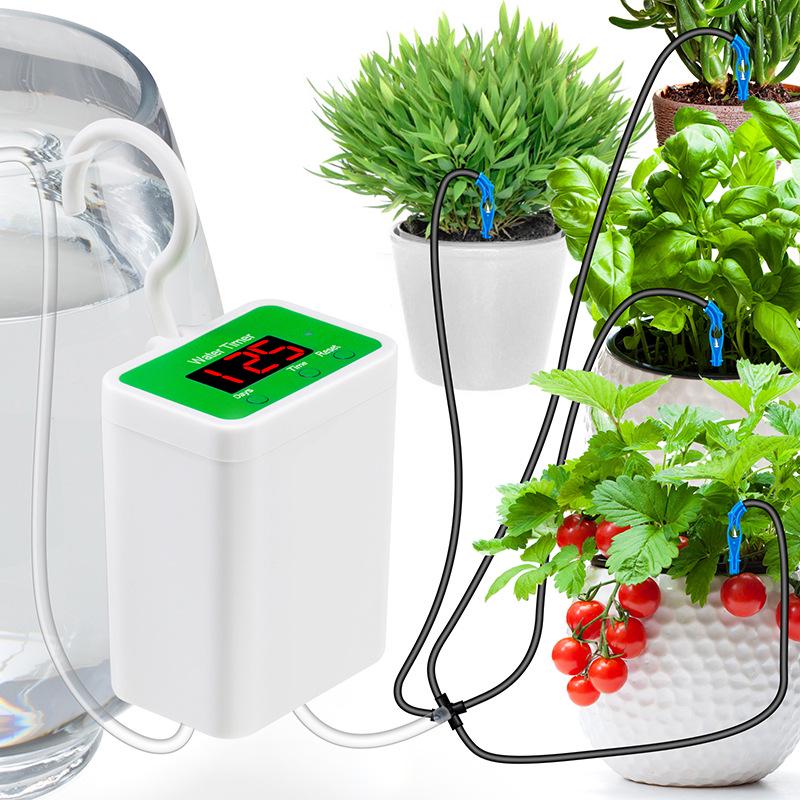Smart Indoor High-Flow Garden Watering Timer for Plants - Drip Irrigation & Sprinkler