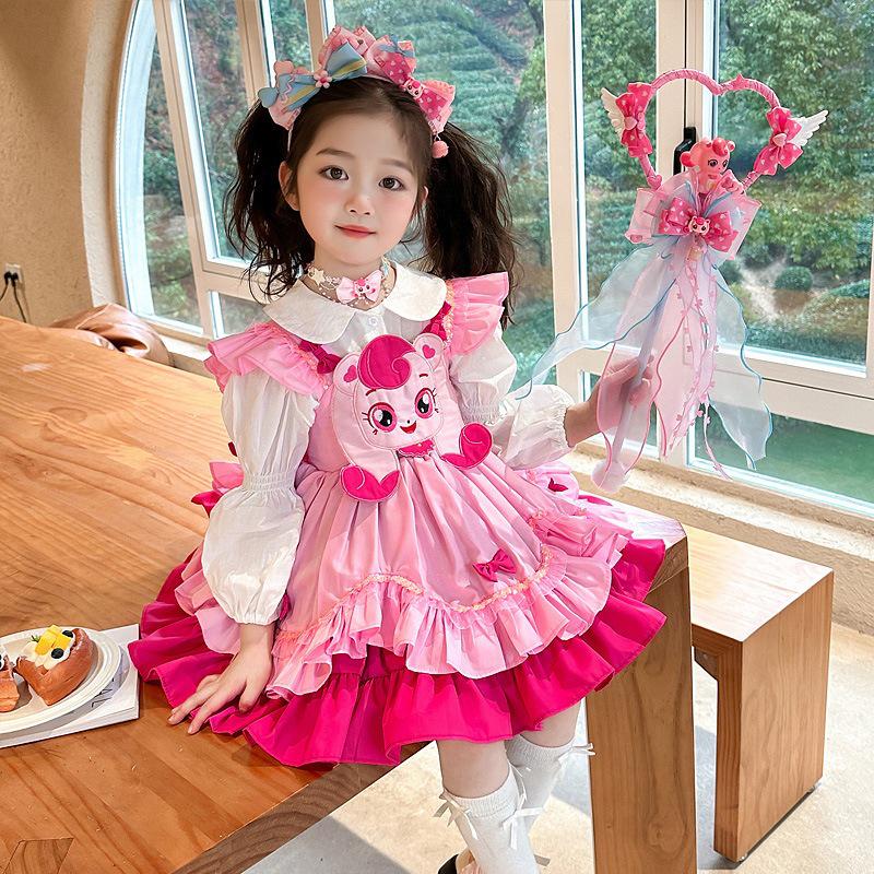 Girls' Lolita Dress - Spring/Autumn 2025 Cute Cartoon Princess Birthday Gown