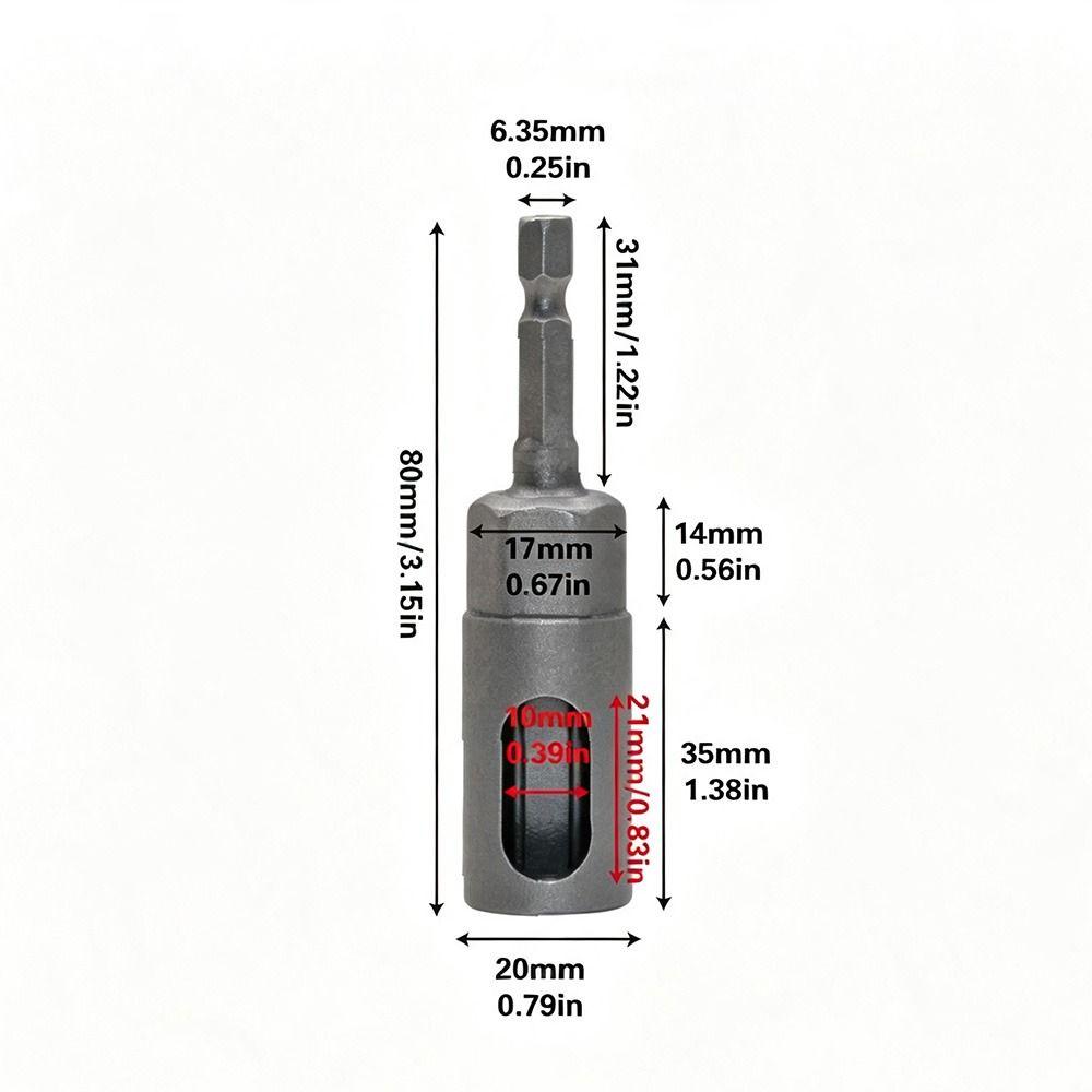 Open Side Structure Hex Socket Adapter Extended Reach Hex Driver Bit Open End Socket Bolt Removal