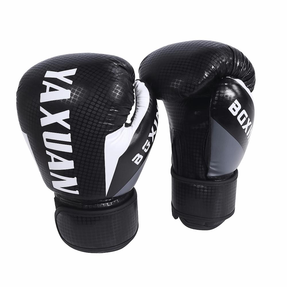 

1 Pair PU Leather Kickboxing Gloves Breathable Training Gloves Boxing Gloves for Kids Training чёрный