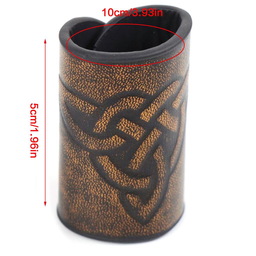 Retro Viking Style PU Leather Hair Ties Fashion Hair Accessories With Celtic Knotwork Hair Decors For Daily Wear