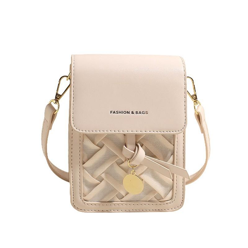 

Popular New Korean Mobile Phone Bag High-value Fashionable Shoulder Niche Design All-match Cross-body off білий колір