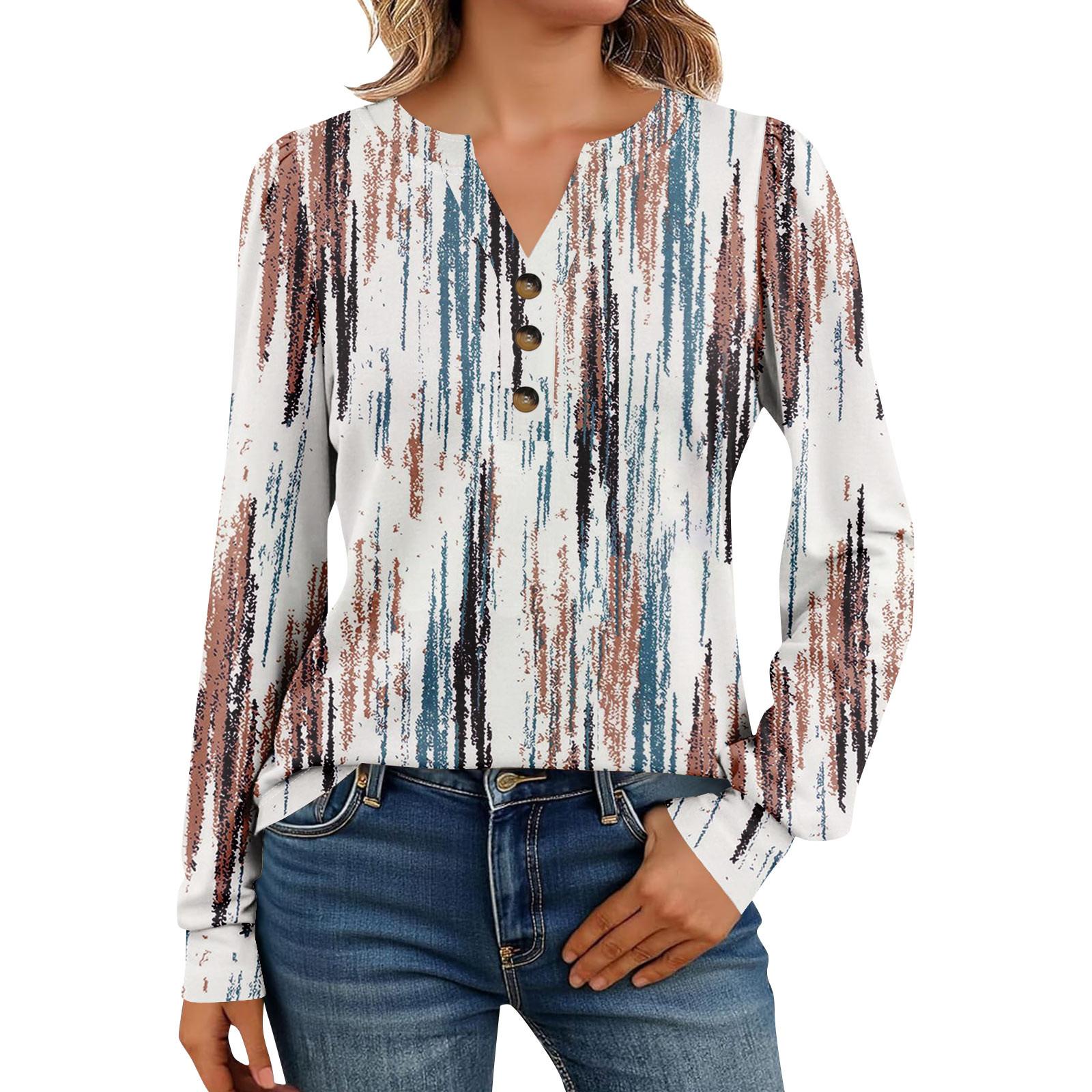 

Женские рубашки с длинным рукавом Хенли Повседневные топы Модные блузки Милые футболки XL винный