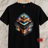 Neon Grid Art T-Shirt | Digital Architecture Design