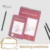 A4 Hardcover-Skizzenbuch, spiralförmig, drahtgebunden, 100 Blatt, säurefrei, dickes Papier, für Künstler, Kunststudenten, Skizzieren, Zeichnen, Schreiben, Skizzenbuch, Künstlerbedarf