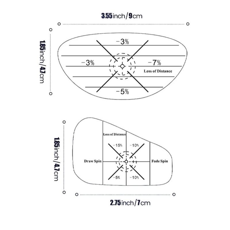 5Pcs Golf Club Impact Tape Stickers Swing Training Aids Impact Labels Golf Club Marking Paper Golf Practice Accessories