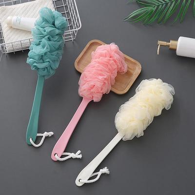 Long-Handled Bath Brush Set: Exfoliating Back Scrubber, Soaking Sponge, Bath Flower, Bath Ball.