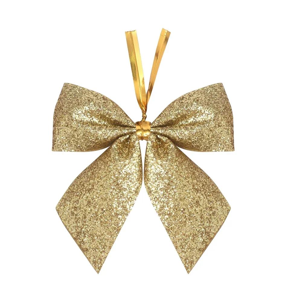 Christmas Tree Hanging Pendant 10pcs Bow Ornaments for Xmas Home Room Navidad New Year Party Decoration Decor