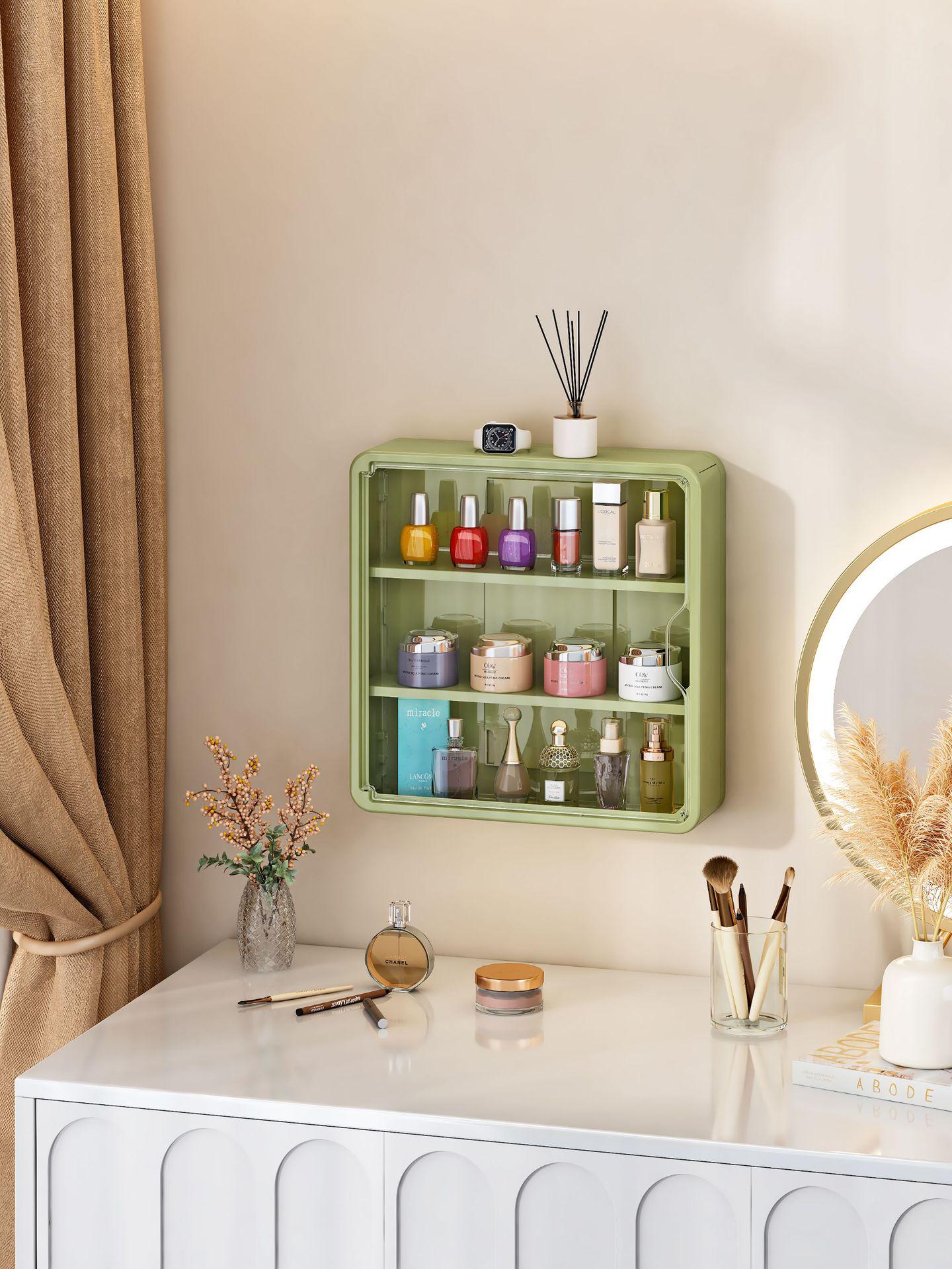 

Настенная прозрачная витрина для кукол Popmart Green Small