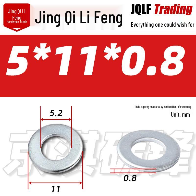 4.8 Grade Galvanized Flat Washer, M3-M14, Thickened Iron Gasket