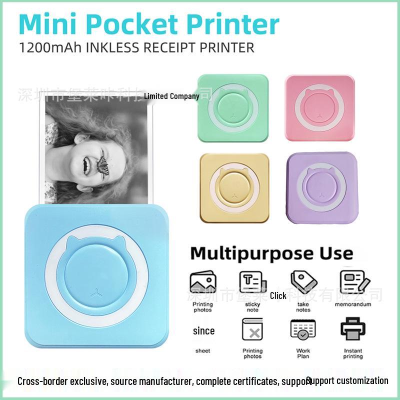 Portable Bluetooth Mini Thermal Label Printer for Students